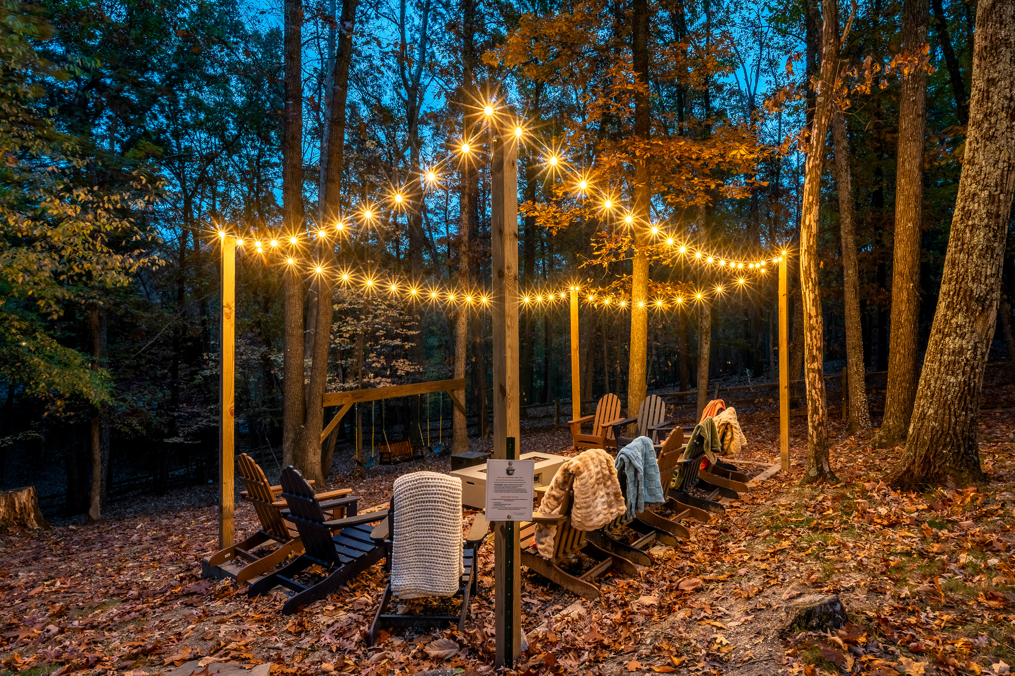 Follow the stone path down to your own private woodland retreat