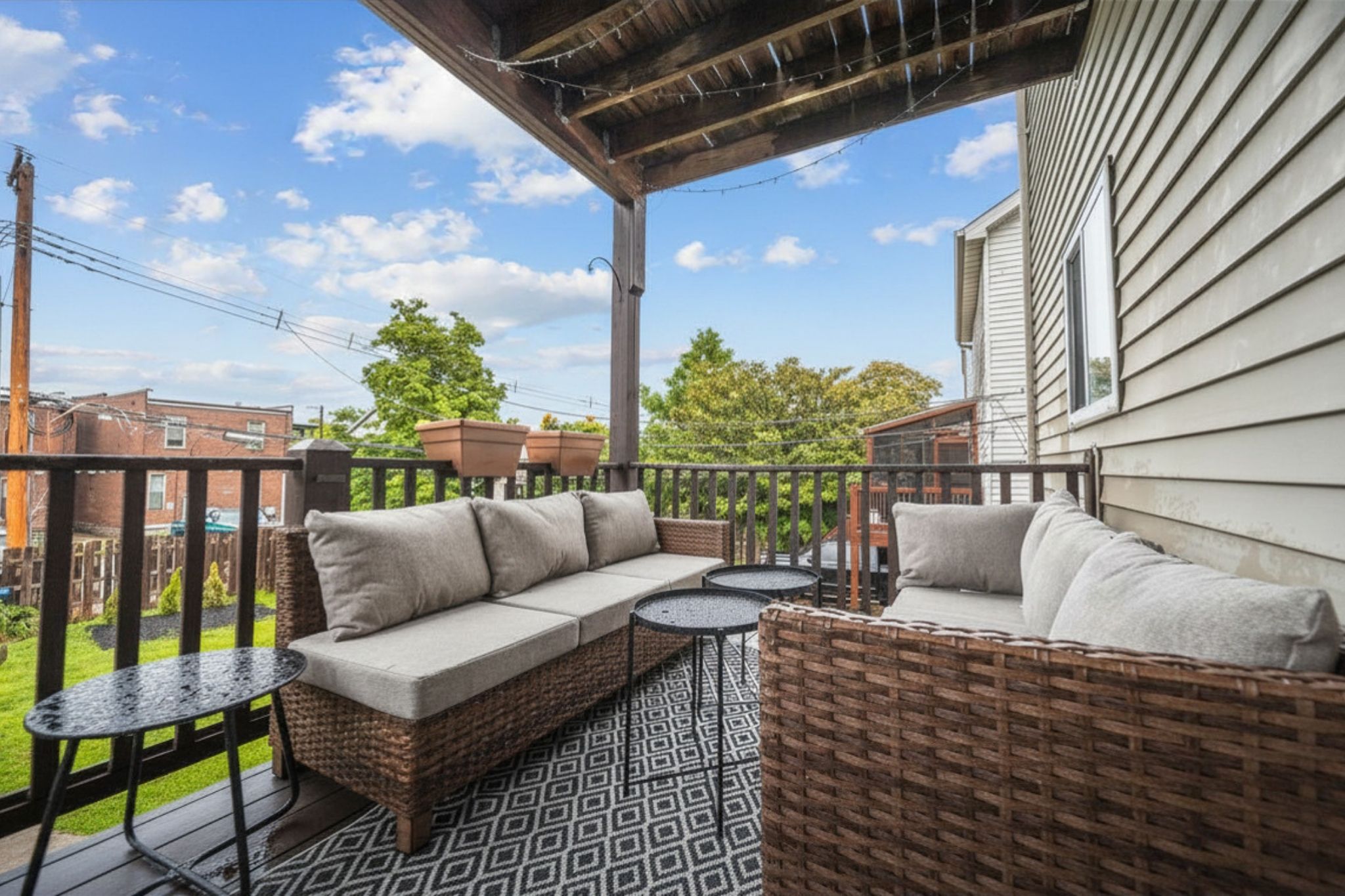 Comfortable outdoor seating extends your living space outdoors.