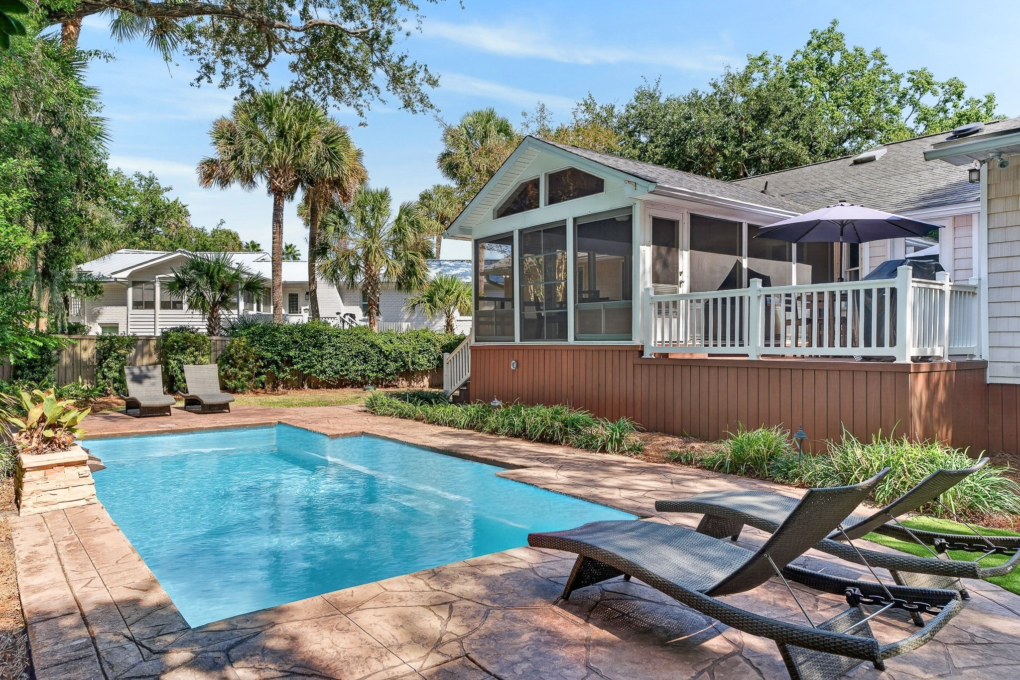 Private pool | IOP Poolside Paradise | 112 Sparrow Drive | Isle of Palms, SC | IOP Escapes