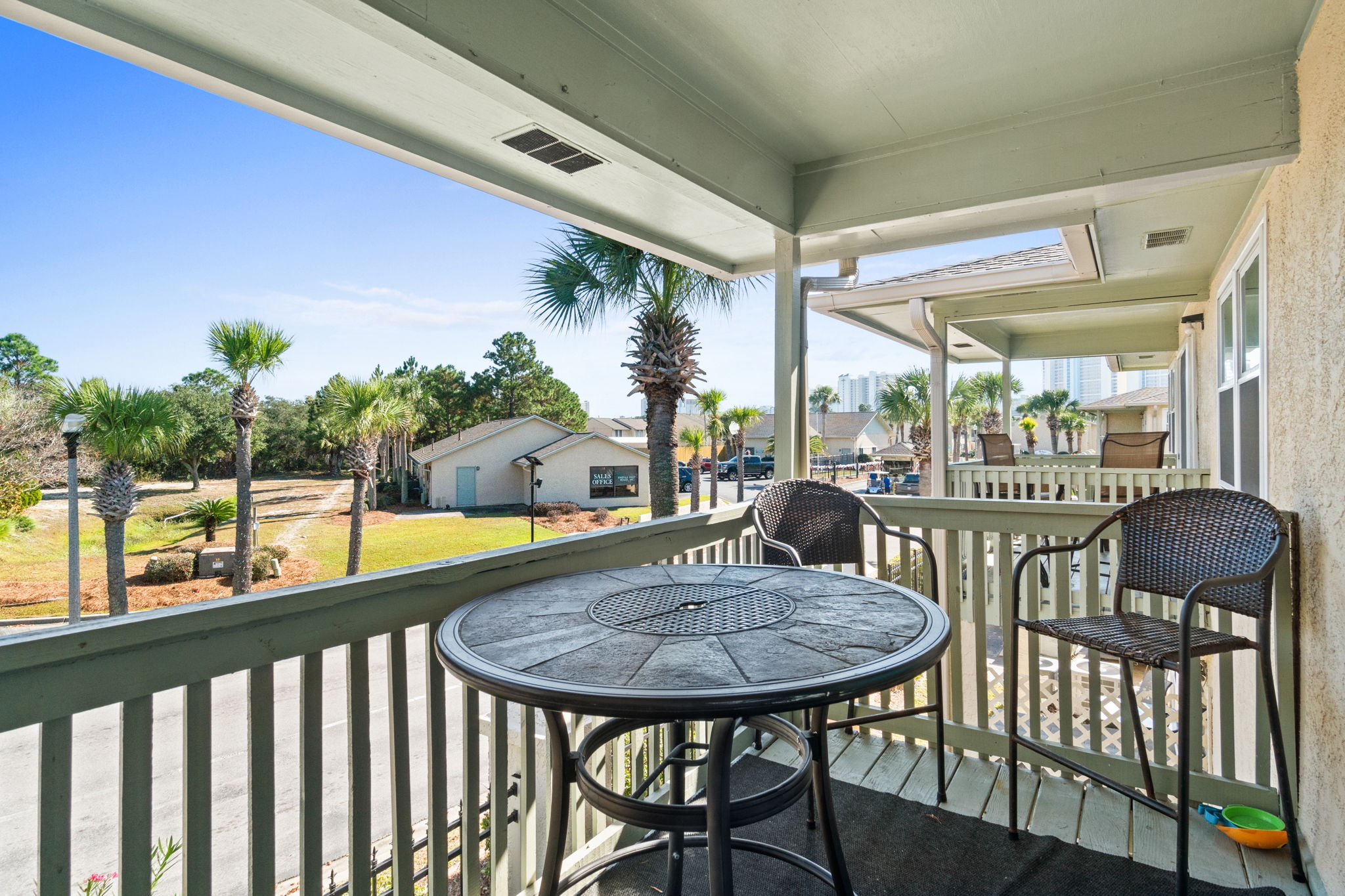 Balcony with Table and Outdoor Seating