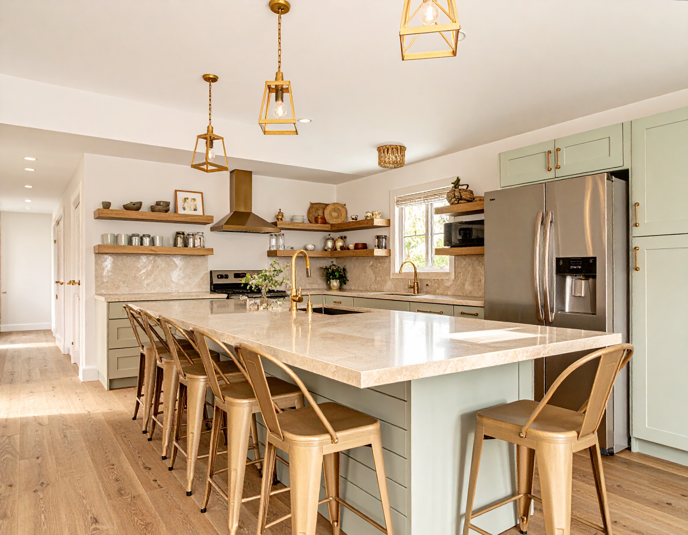 Kitchen includes Dishwasher, Oven, Stovetop, Microwave, Fridge | Representative Interior. Finishes and decor vary by Unit