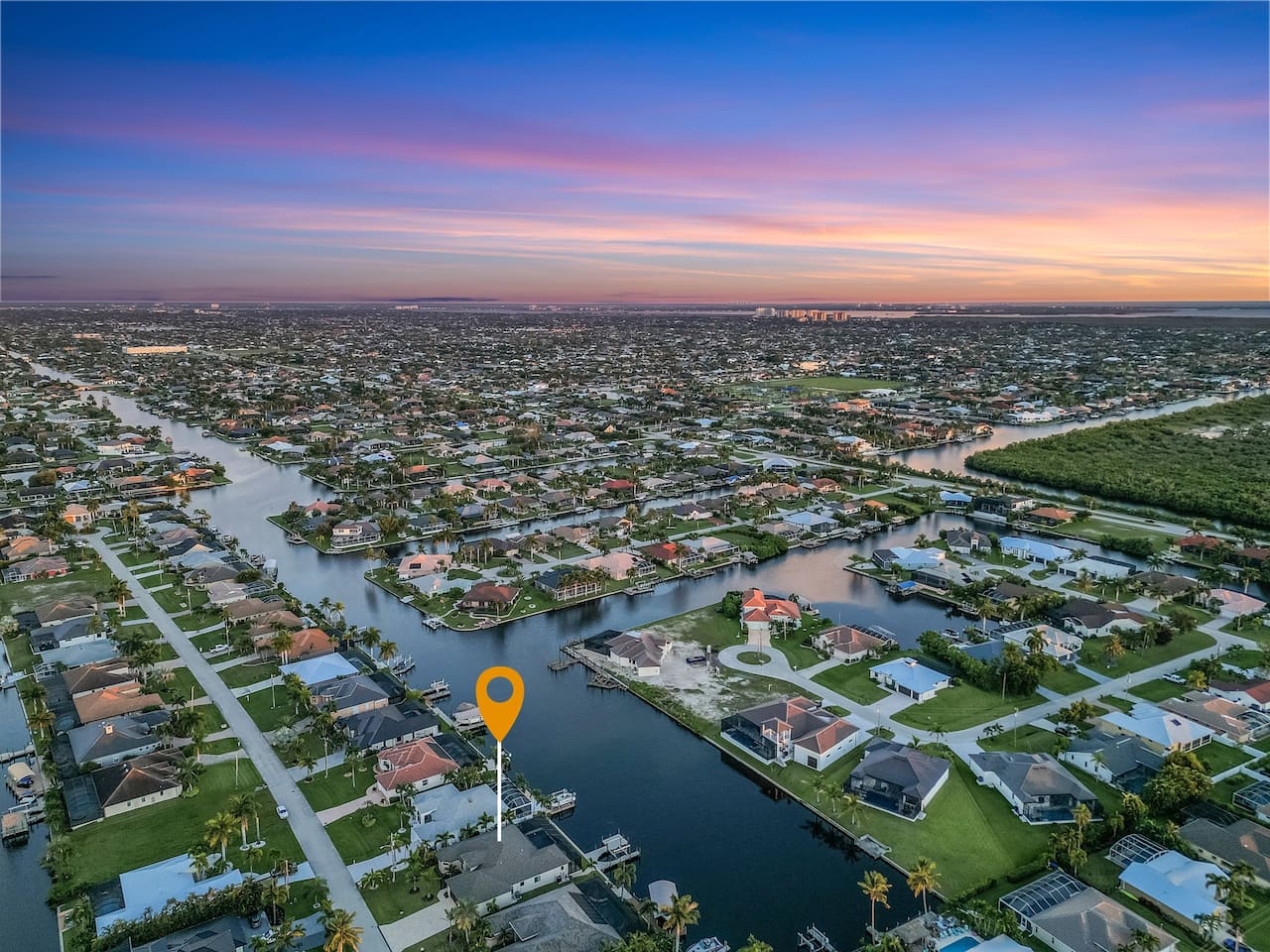 Aerial view from above—make this waterfront paradise your reality!