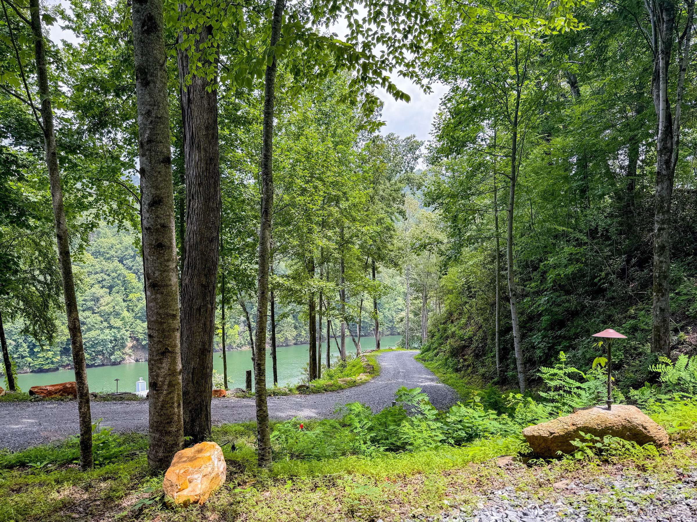 The driveway leading to the house