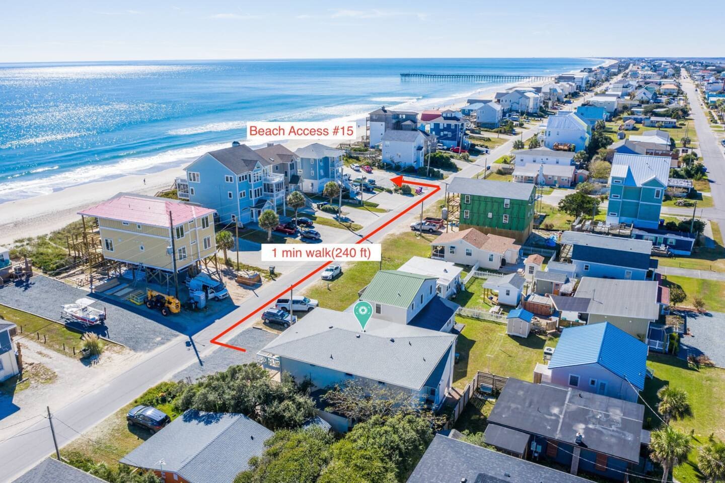 Just 500 ft to closest public beach access.