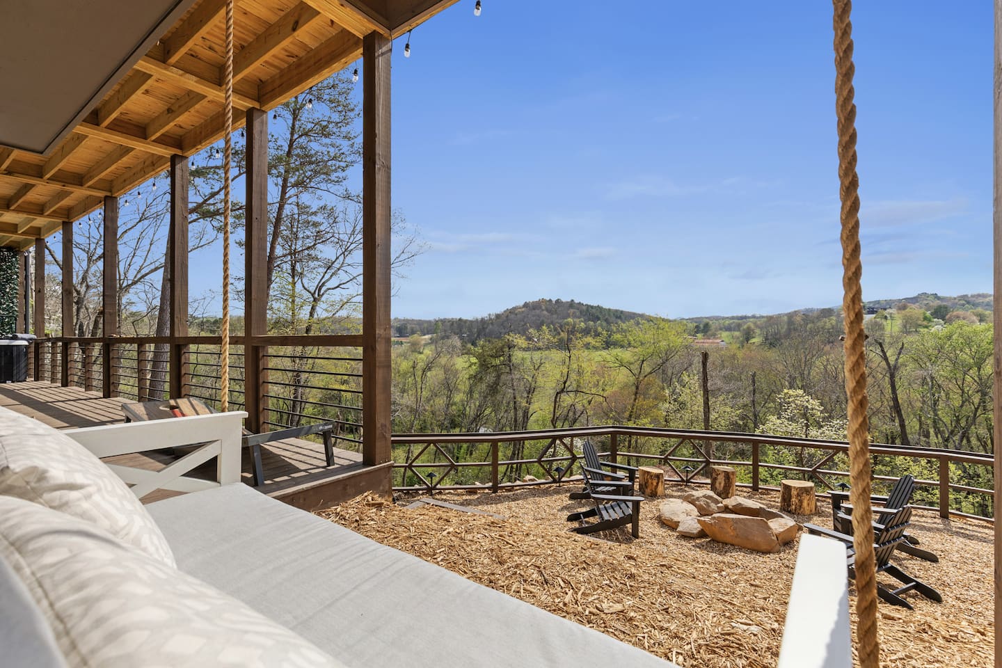 Breathtaking views from the swing!