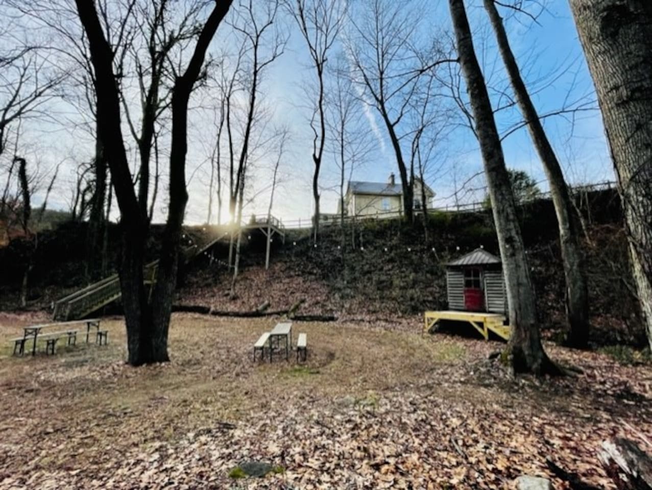 Looking towards the house from the creek