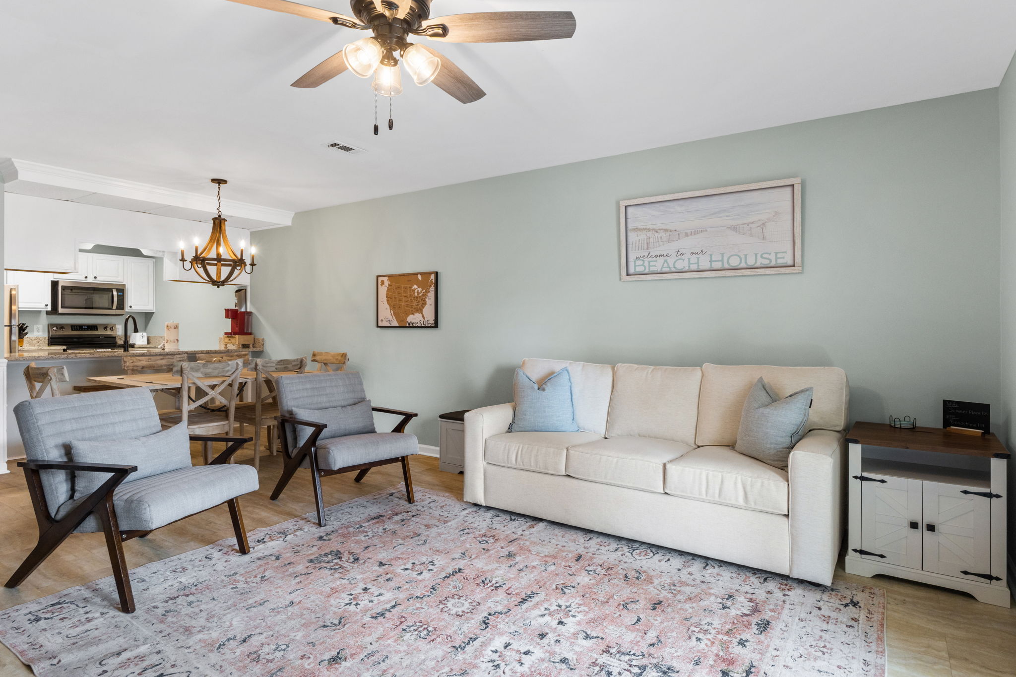 Living Room with Queen Sleeper Sofa