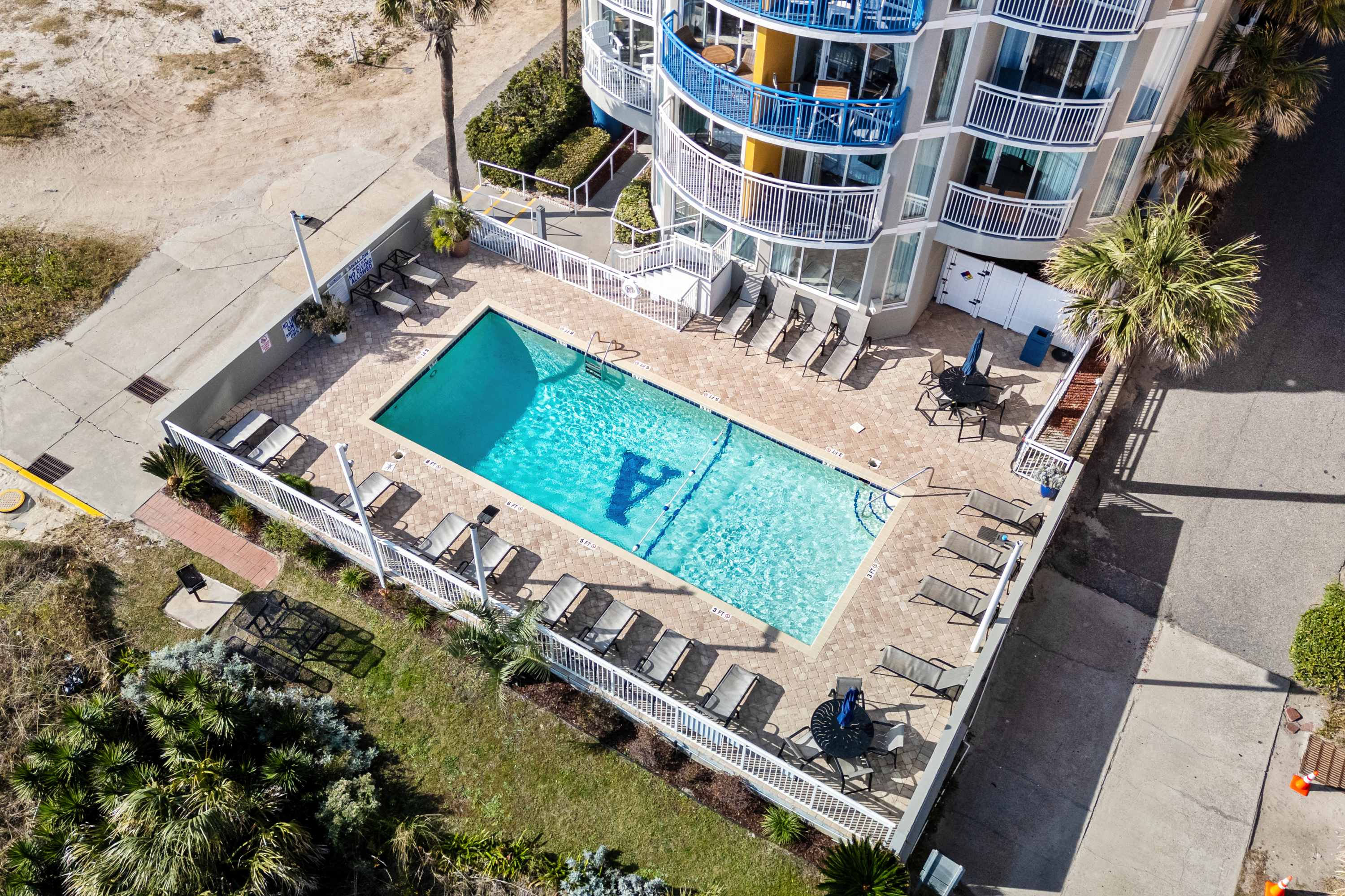 Oceanside Pool Aerial View
