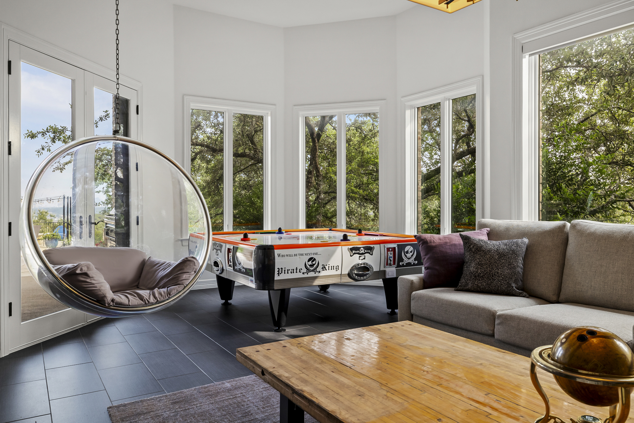 Entertain in the game room located at the ground level with easy pool acess.