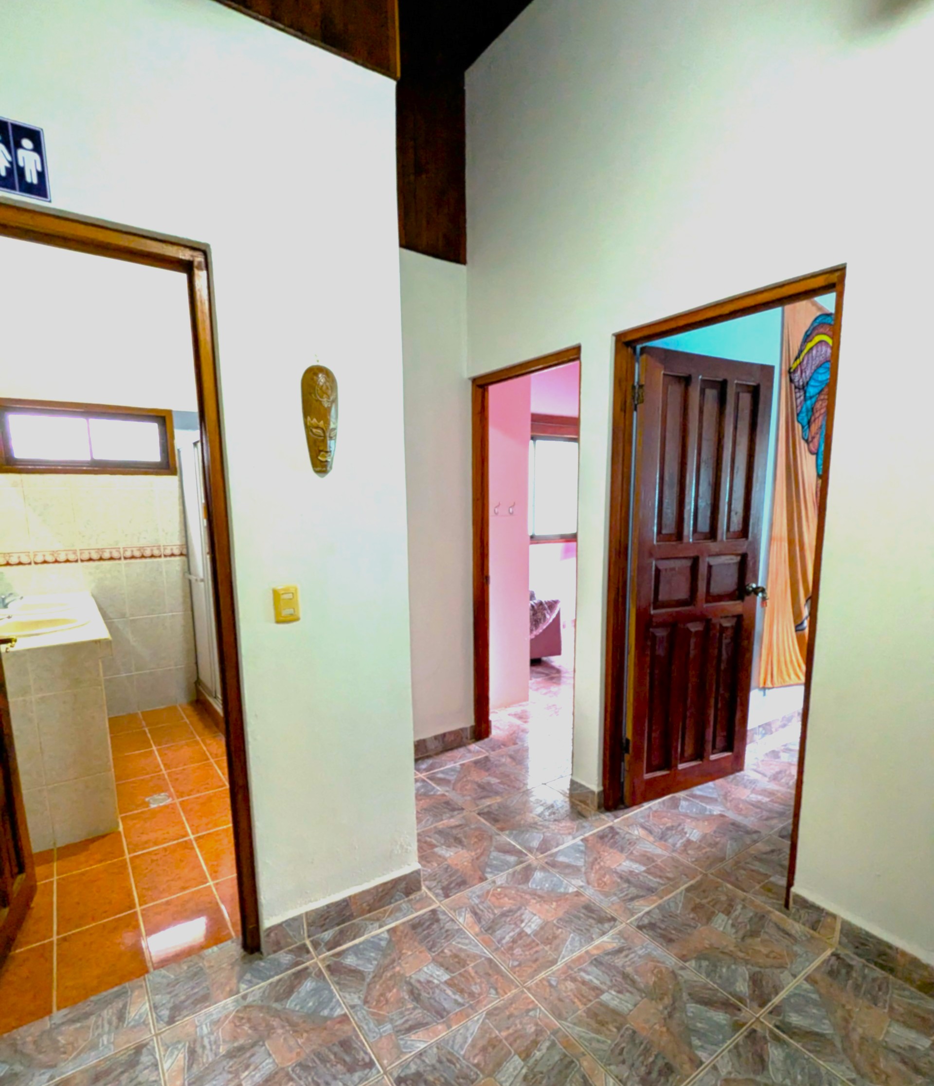 Shared bathroom and hallway
