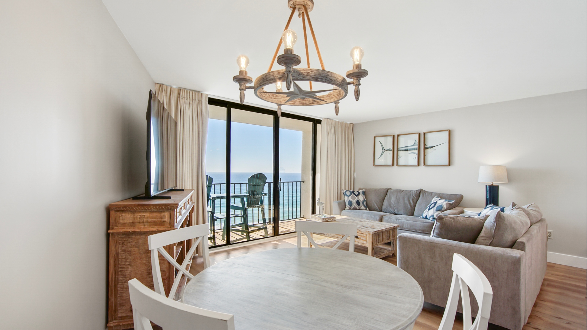 Dining table in the main condo area