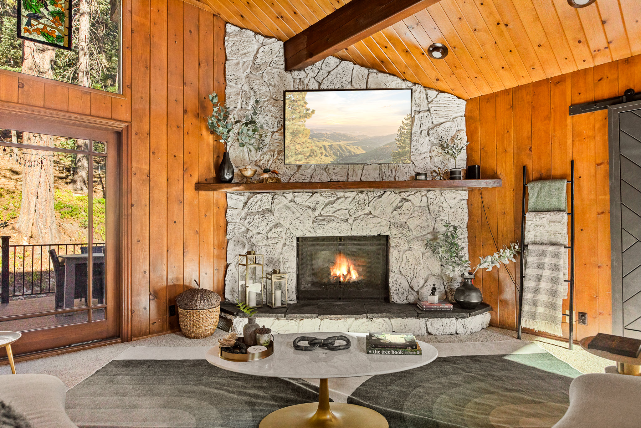 Settle in for a movie night by the warm fire after enjoying your next delightful feast!