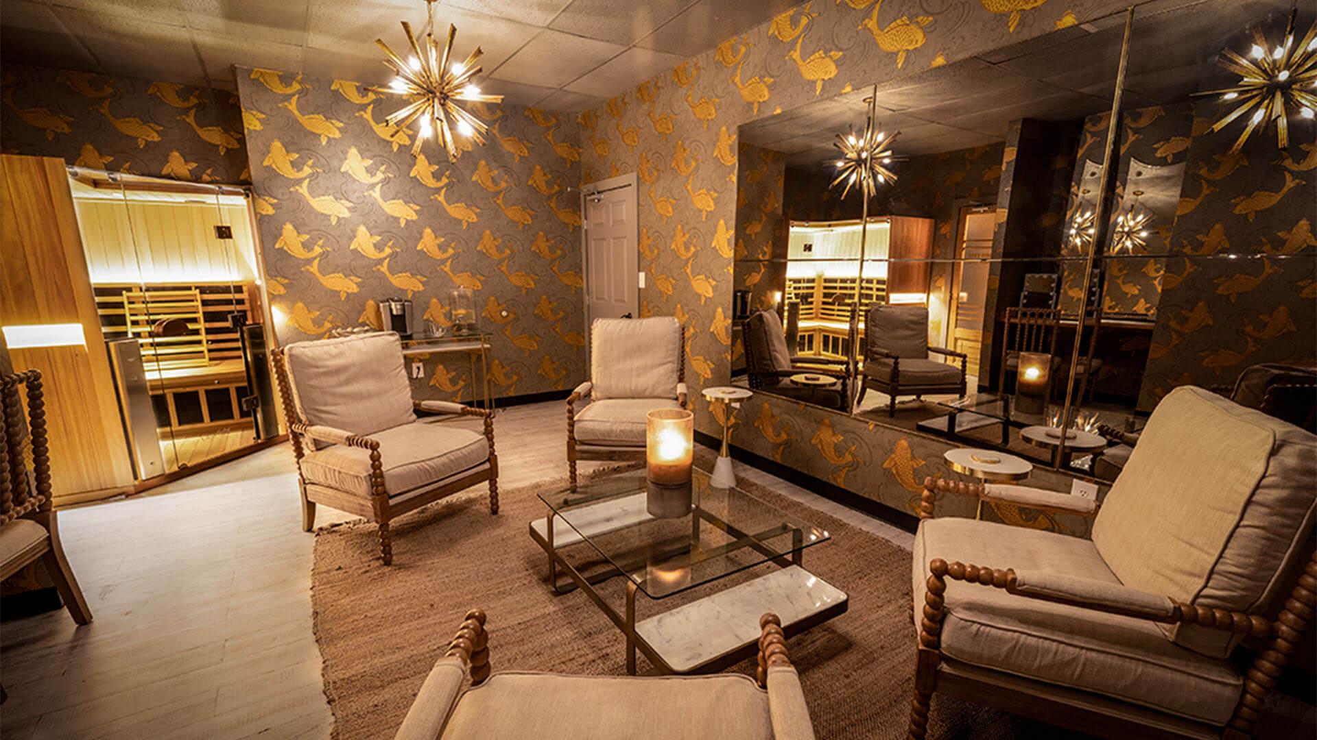 Stay steps from a luxury spa in Laurel  owned by your hosts. (services booked separately). 