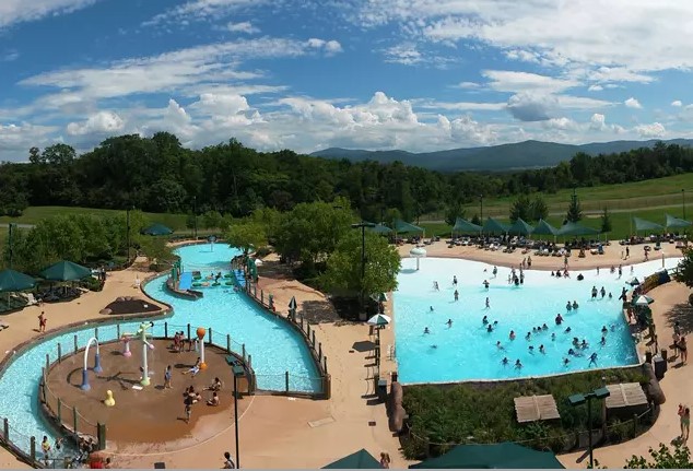Cool off at the Massanutten Resort Outdoor Pool, open seasonally from Memorial Day through Labor Day. This is one of three resort pools available to enjoy during your stay. Please note: resort pools require a daily access fee.