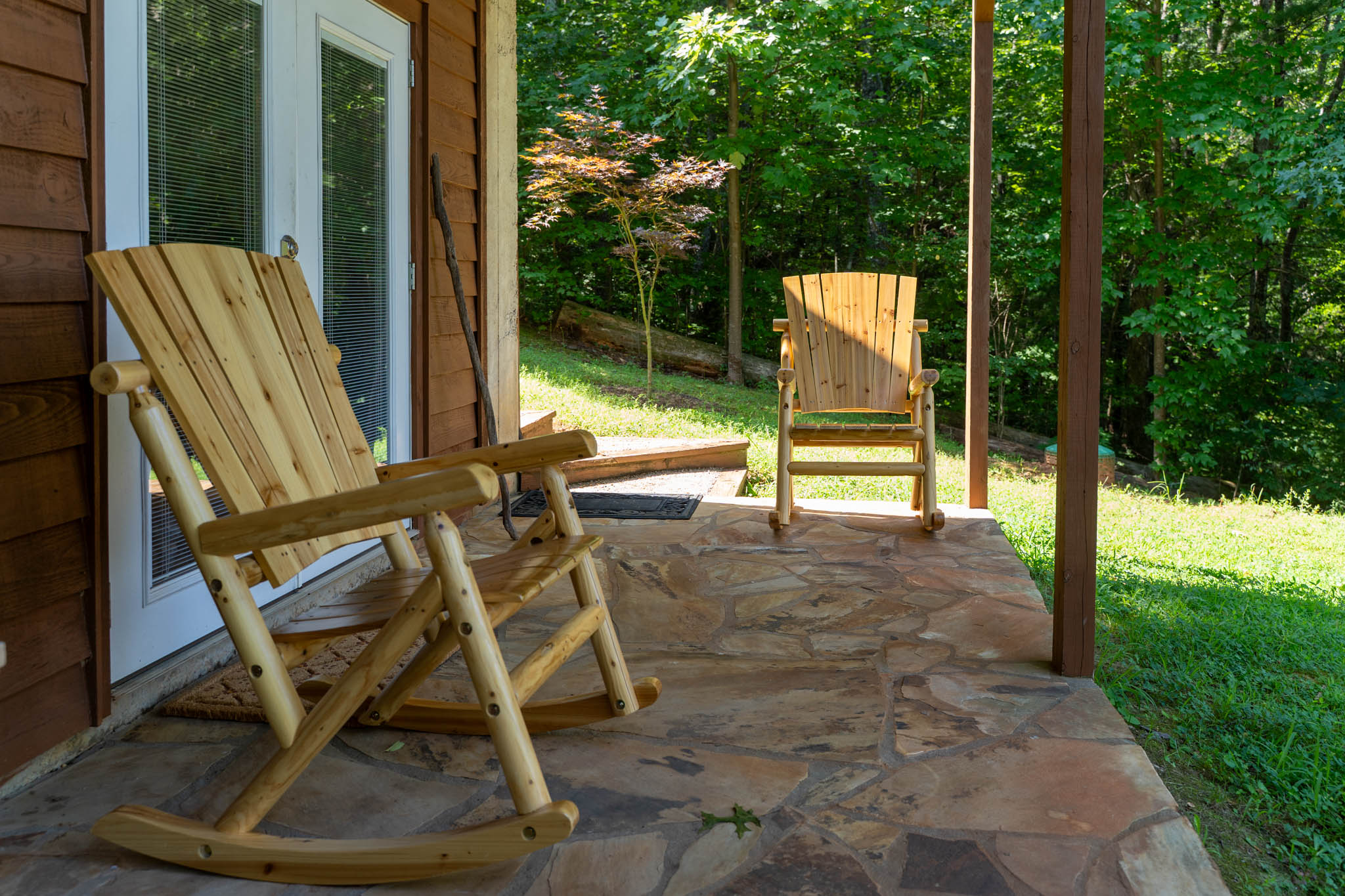 plenty of seating for enjoying the outdoors. rain or shine.