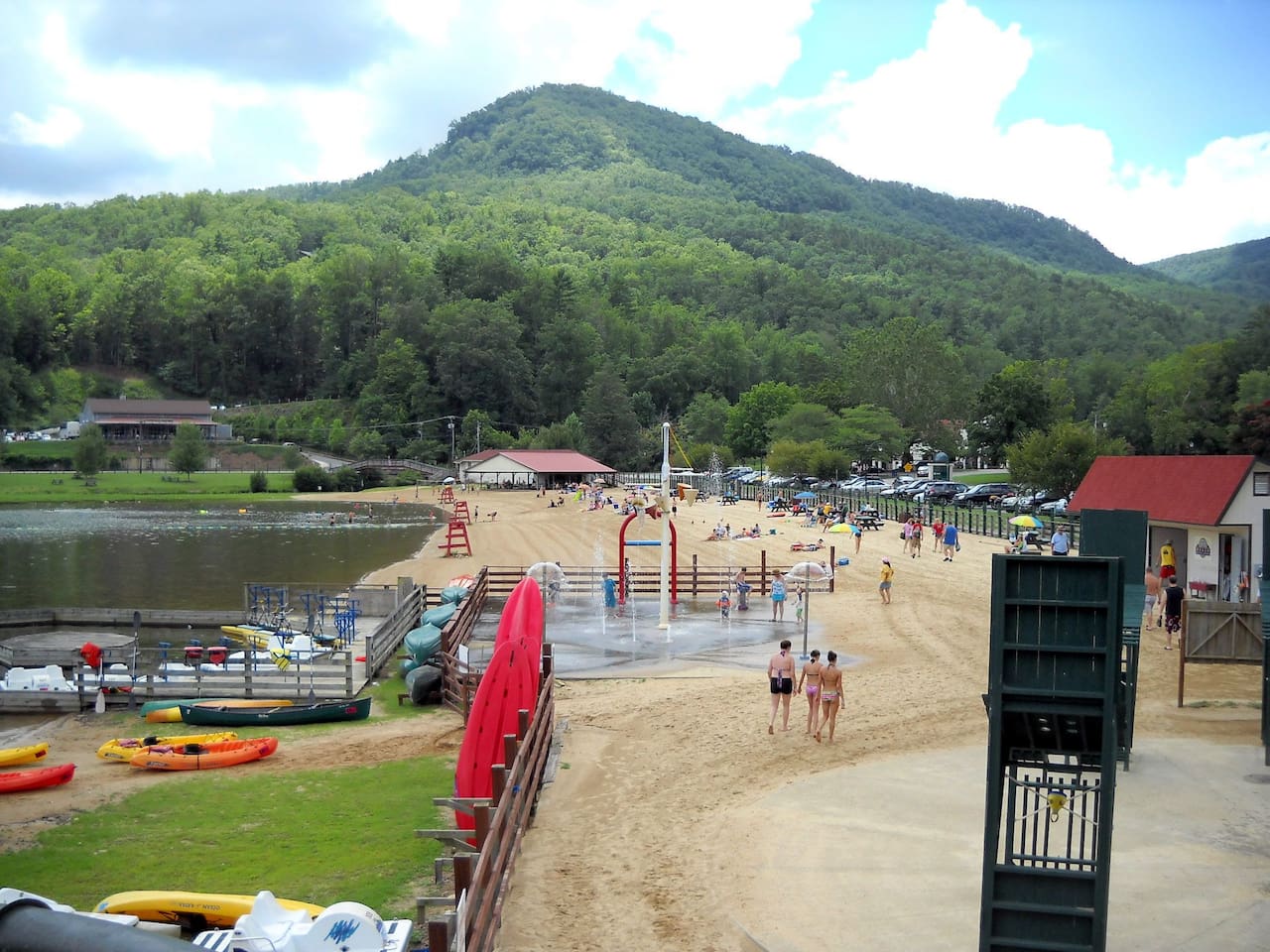 Lake Lure Beach and water park- minutes away.