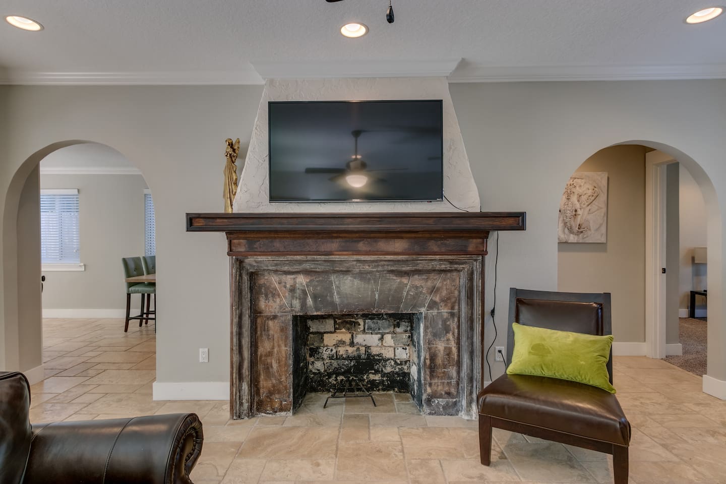 Living Connected to Kitchen and Dining