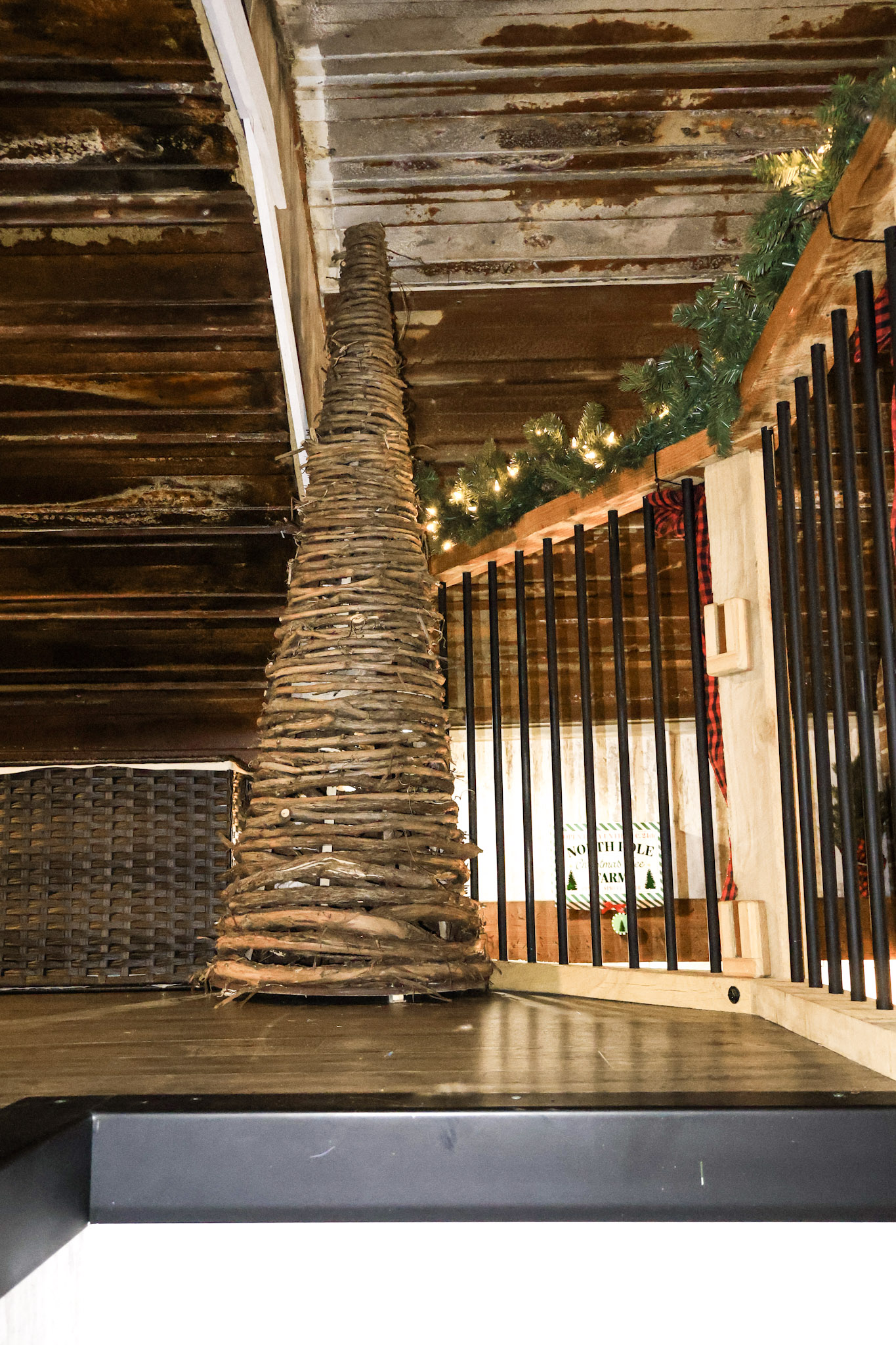 Walking up to the bedroom loft