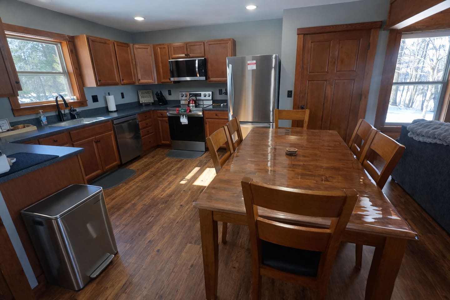 Fully Electric Kitchen With Modern Appliances and Everything Needed To Cook A Meal For A Large Group
