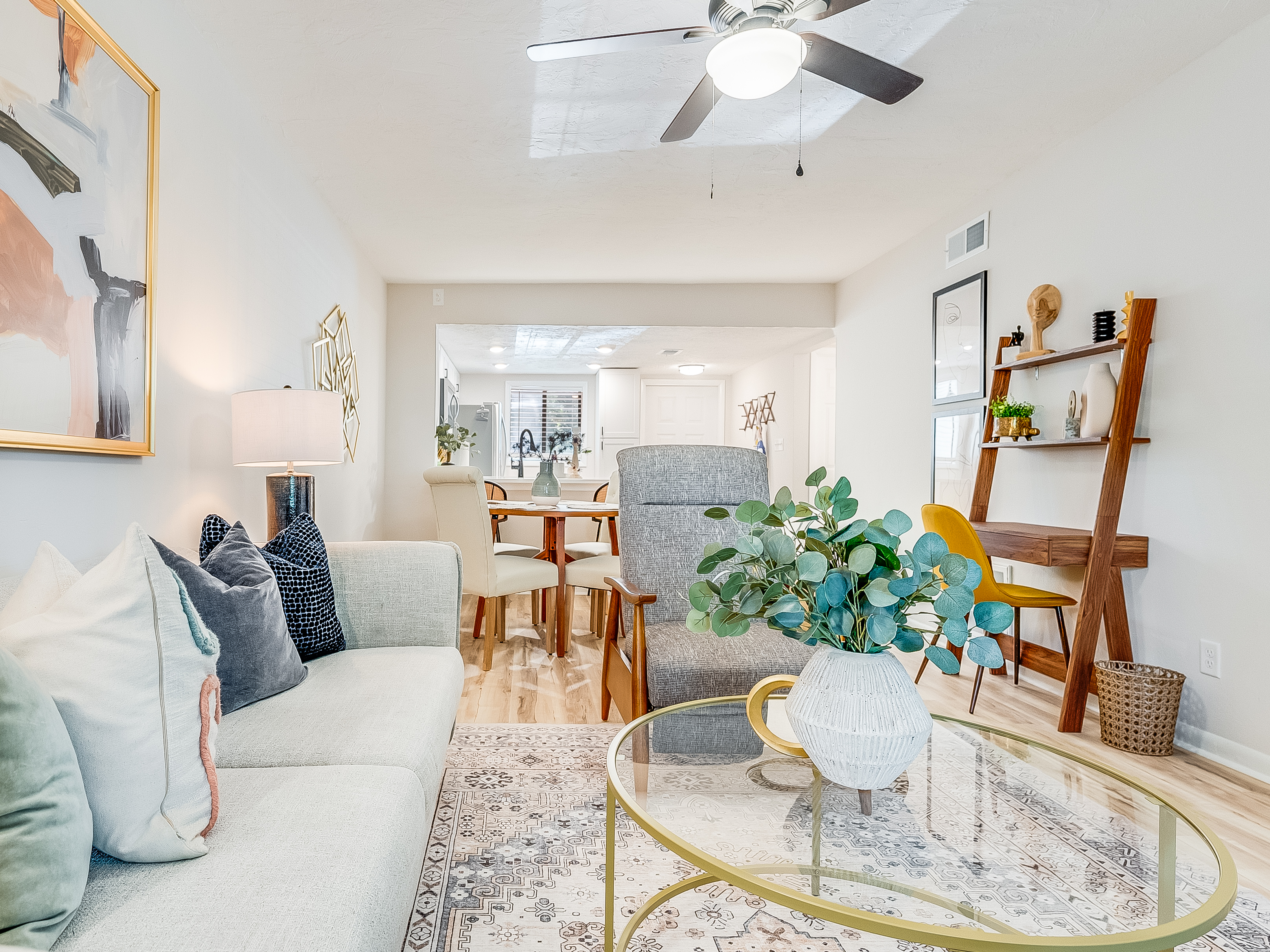 Sink into the plush sofa for a lazy afternoon or movie night.