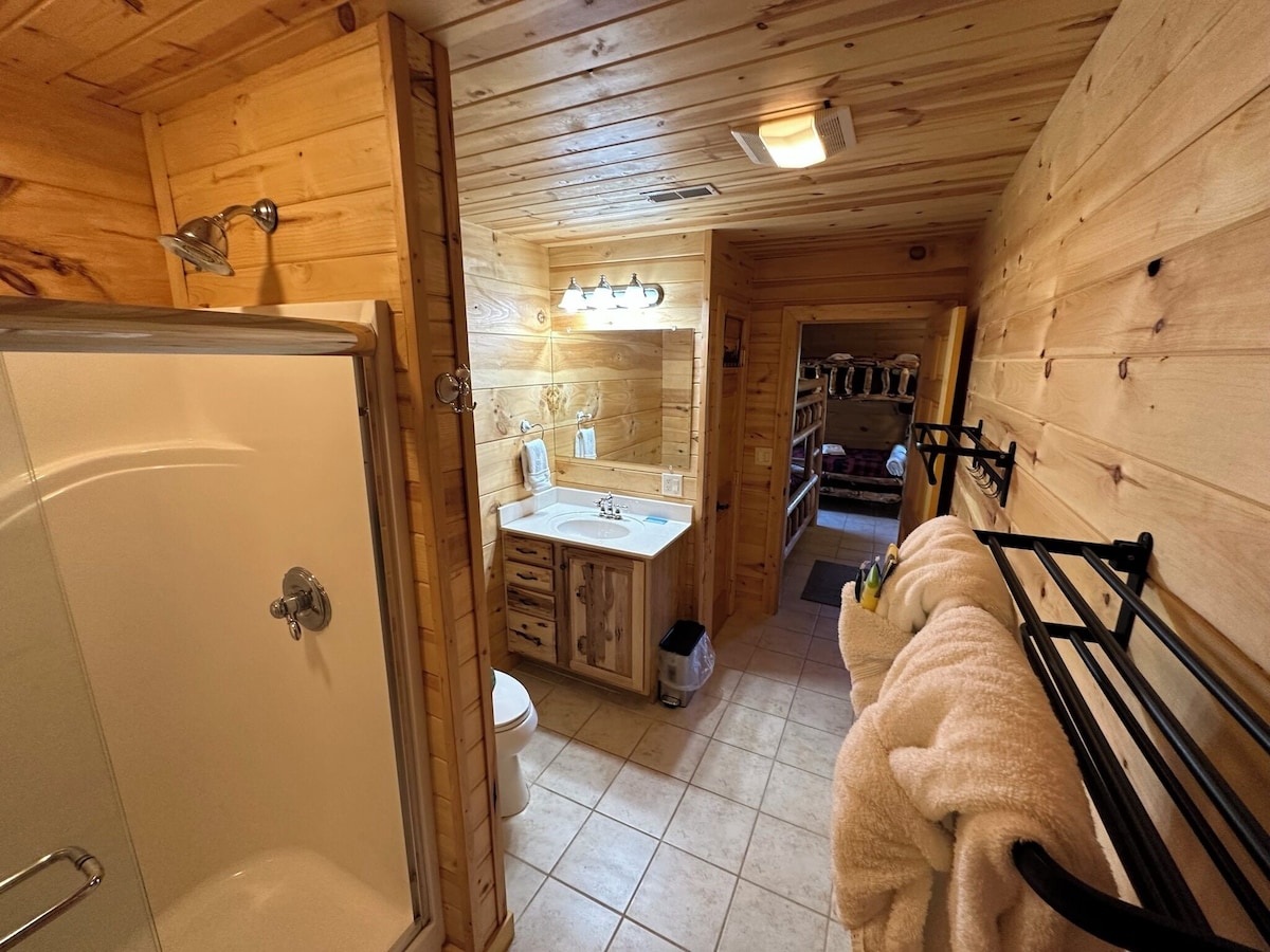 full bathroom # 3 on bottom (basement) floor