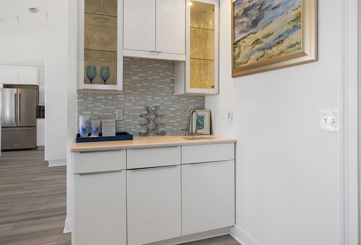 Wet bar in family room