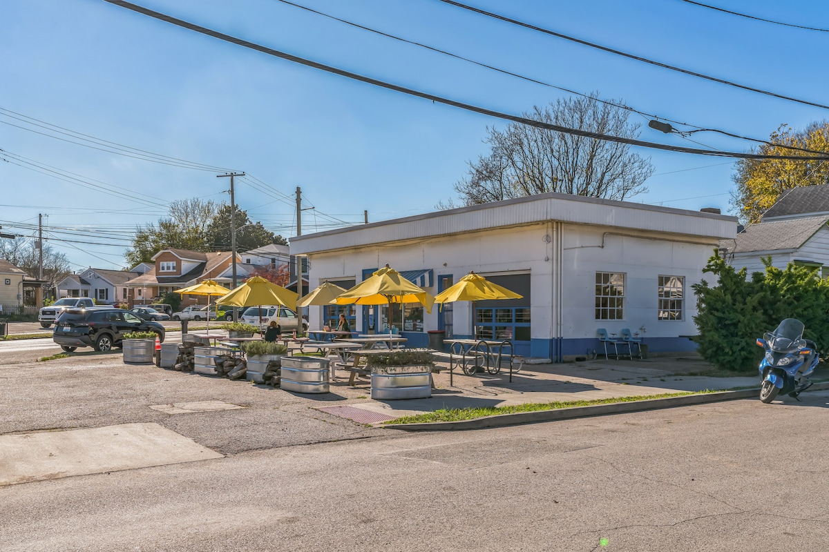 Full Stop Station- coffee, beer, and other sundries in this local market across the street. 