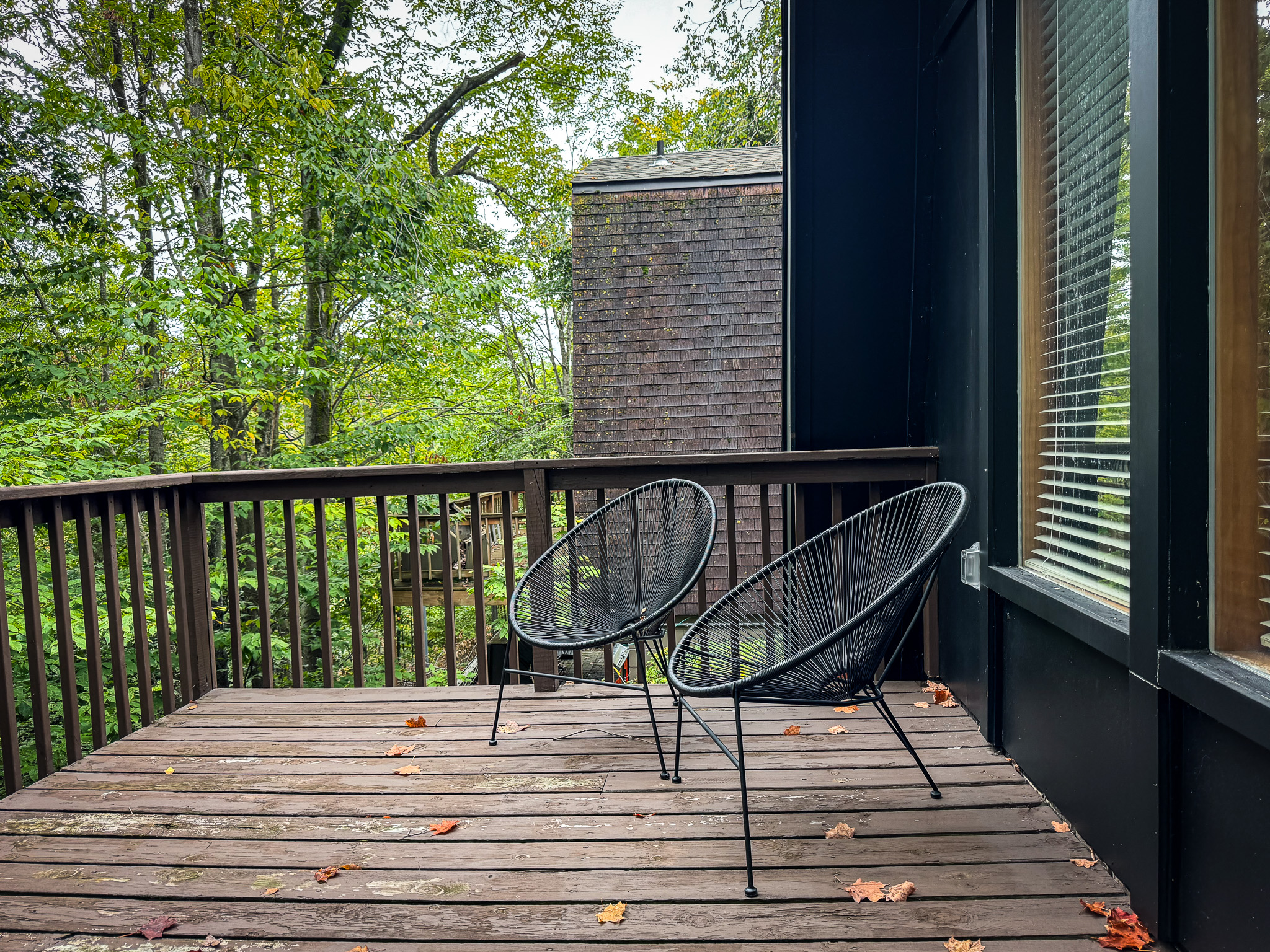 Back deck with seating