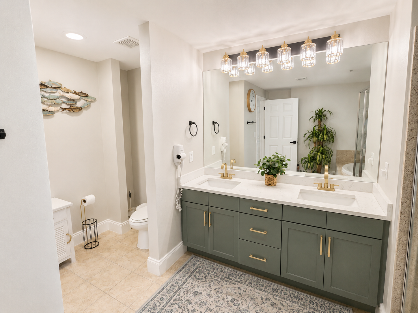 Updated master bathroom