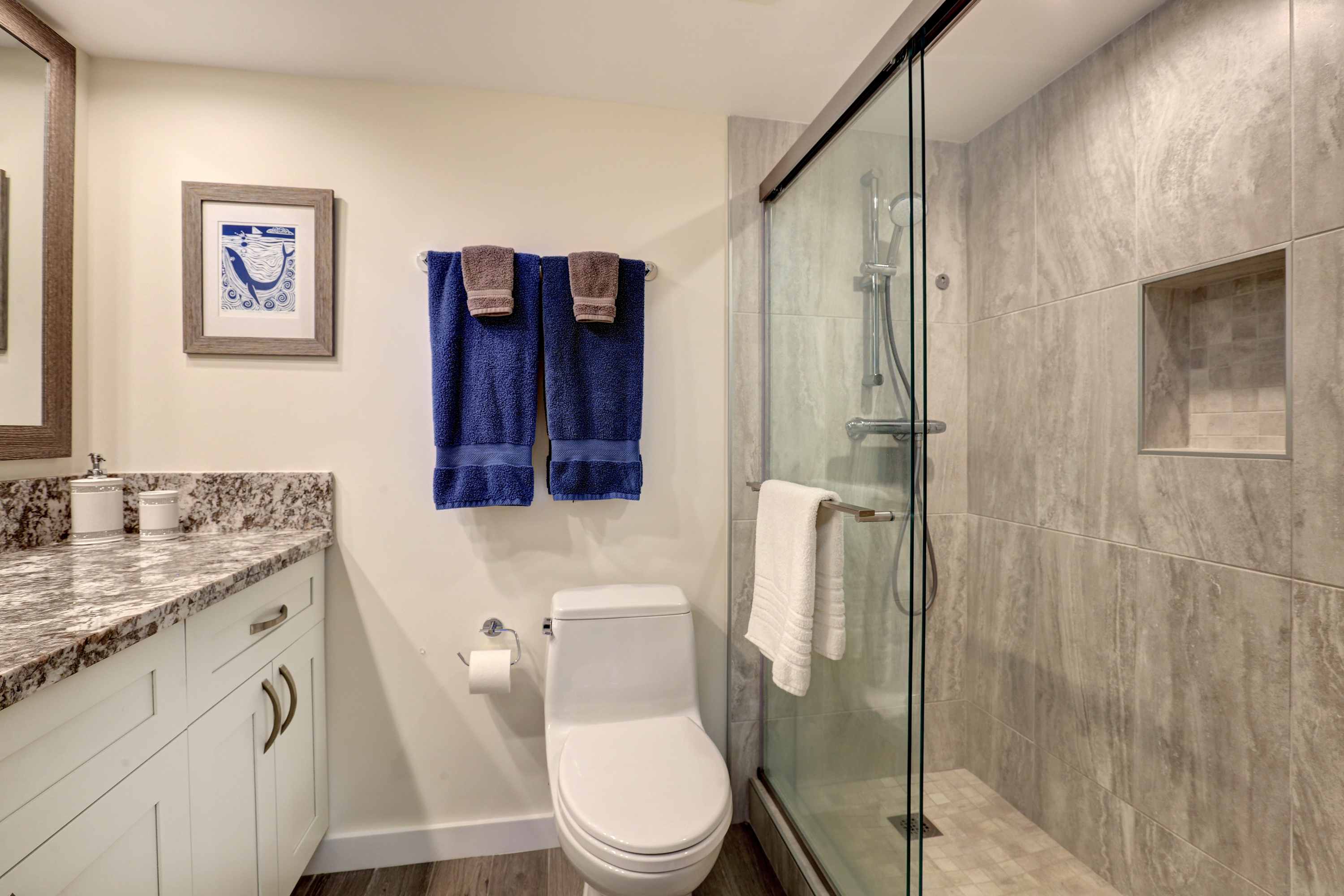 The master bath with full-size shower