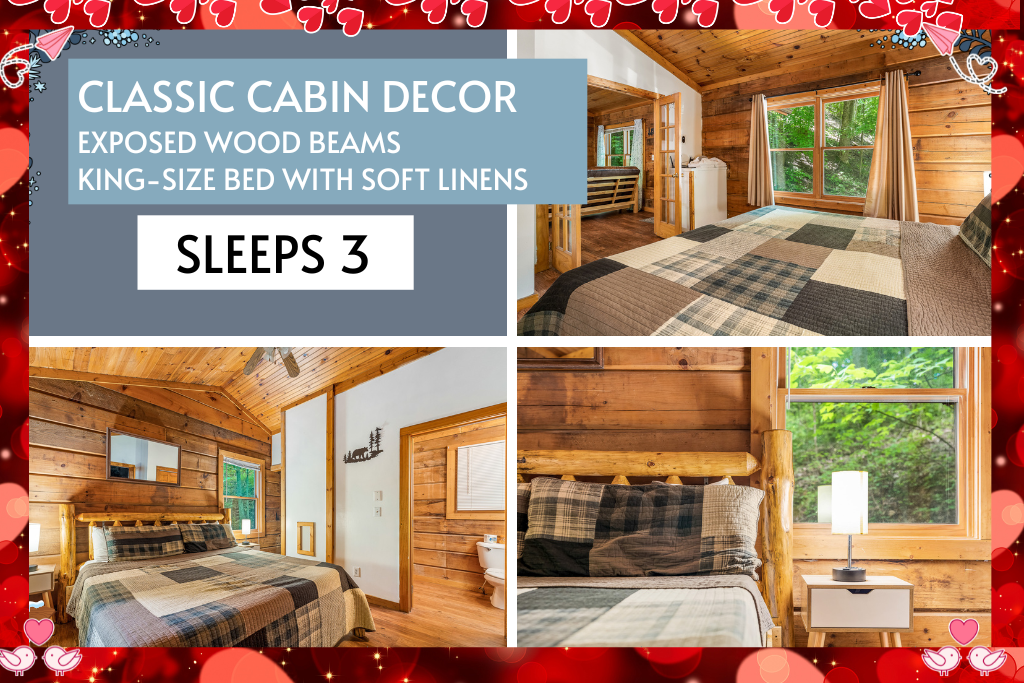 Classic cabin design meets modern comfort—sleeps 3 with ease