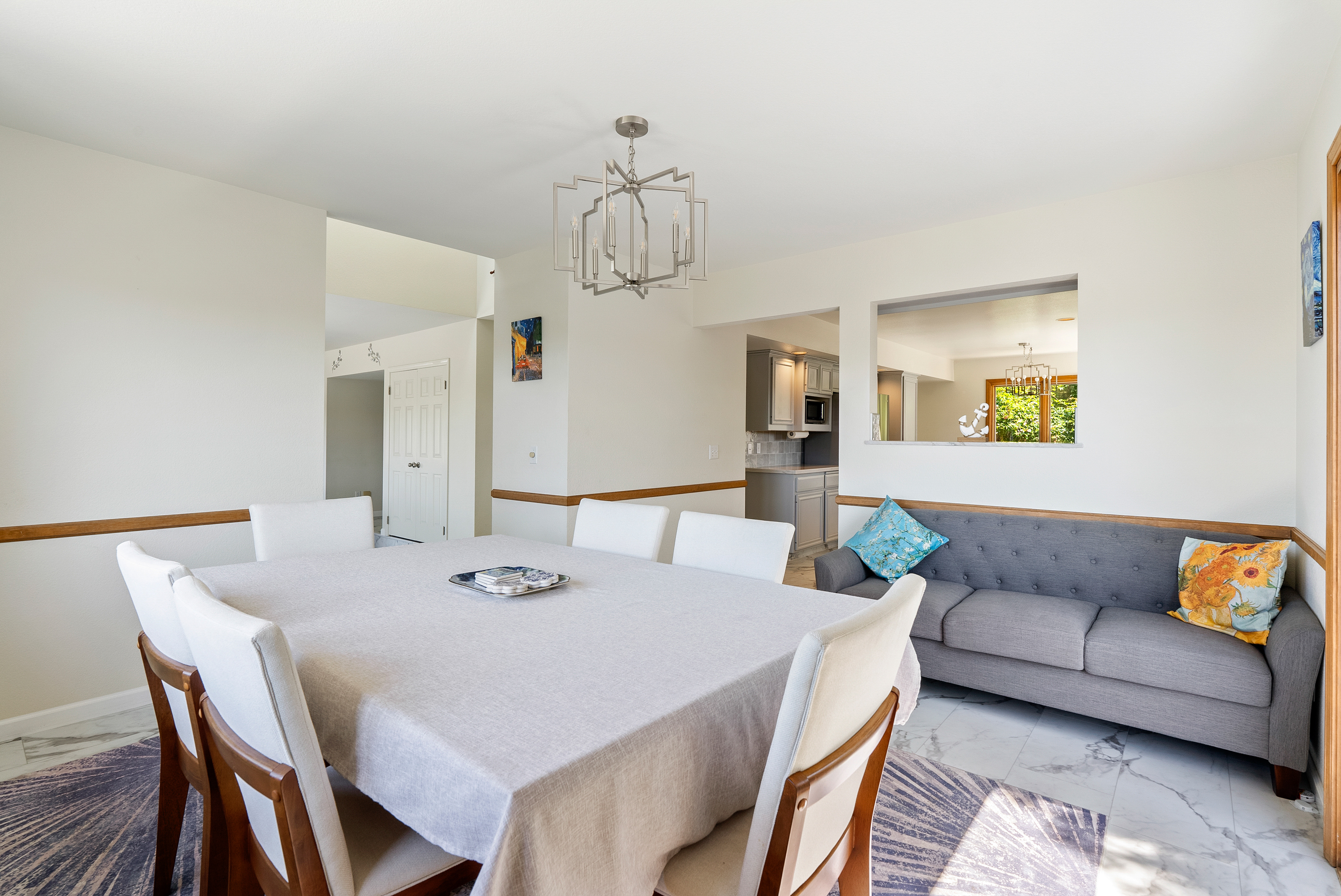 Open-concept living area for seamless and effortless group gatherings.