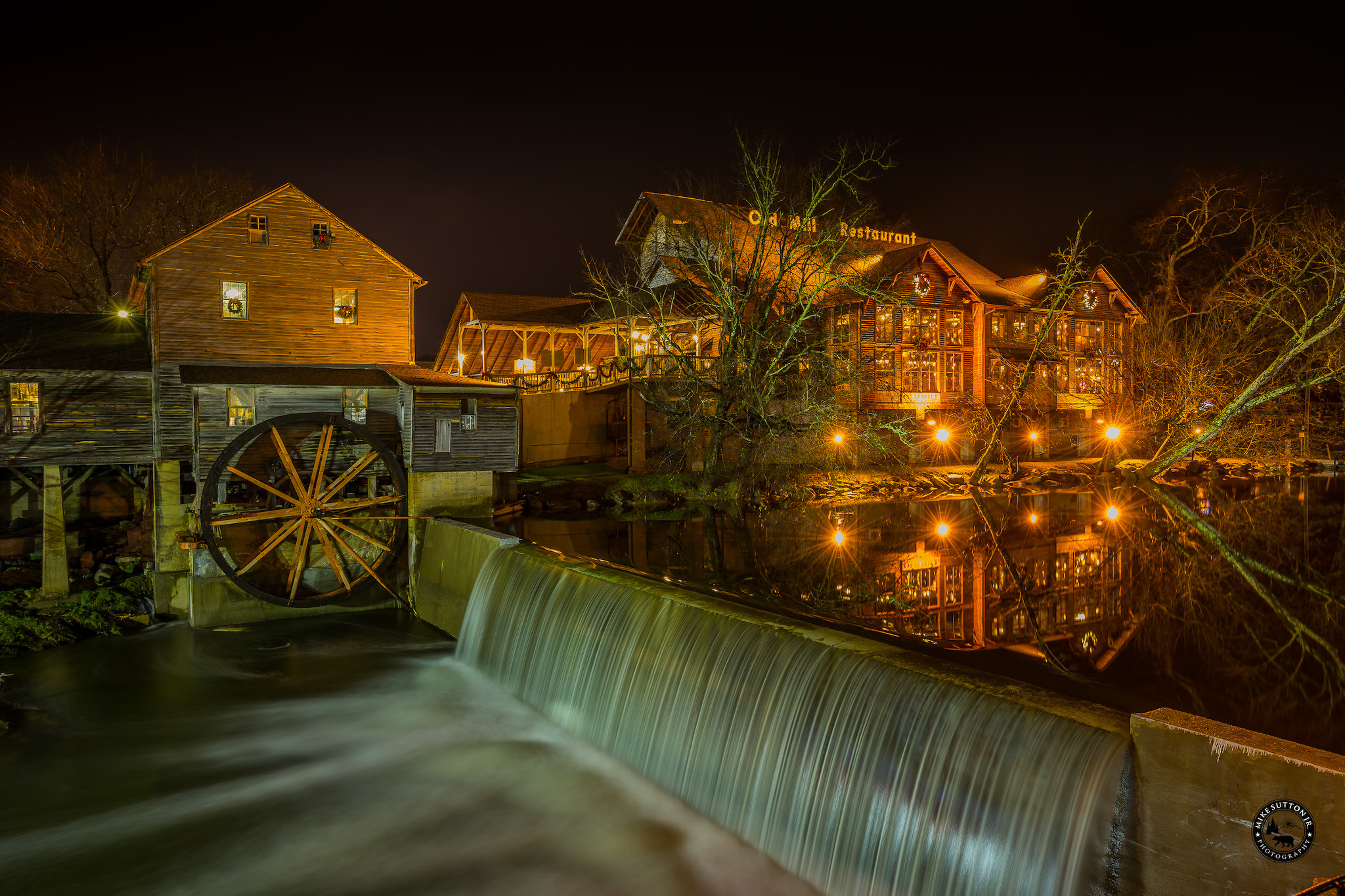 The Old Mill at night