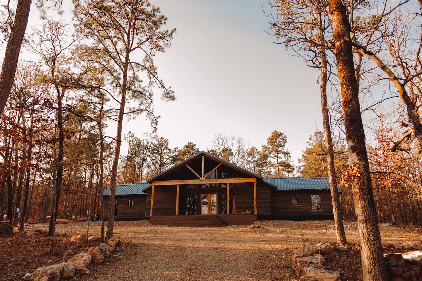Winter shot of our beautiful cabin