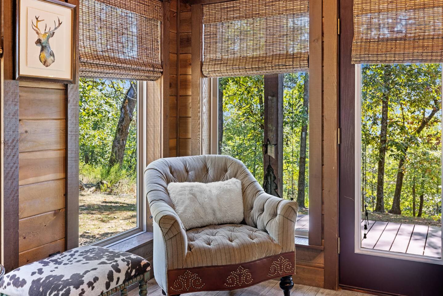 A cozy corner for reading, relaxing, or enjoying your morning coffee in privacy.