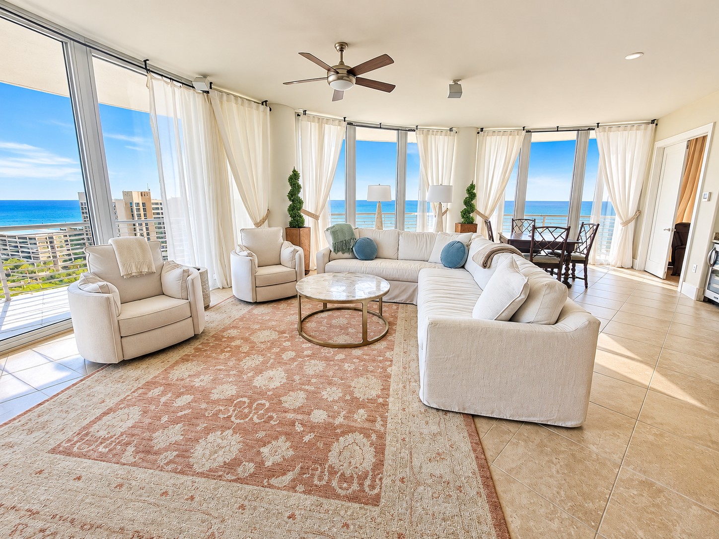 NEW Living area furniture in July 2026!  This thoughtfully designed living space maximizes natural light and integrates seamlessly with the surrounding environment. The open-concept layout and expansive windows create a bright and airy atmosphere.