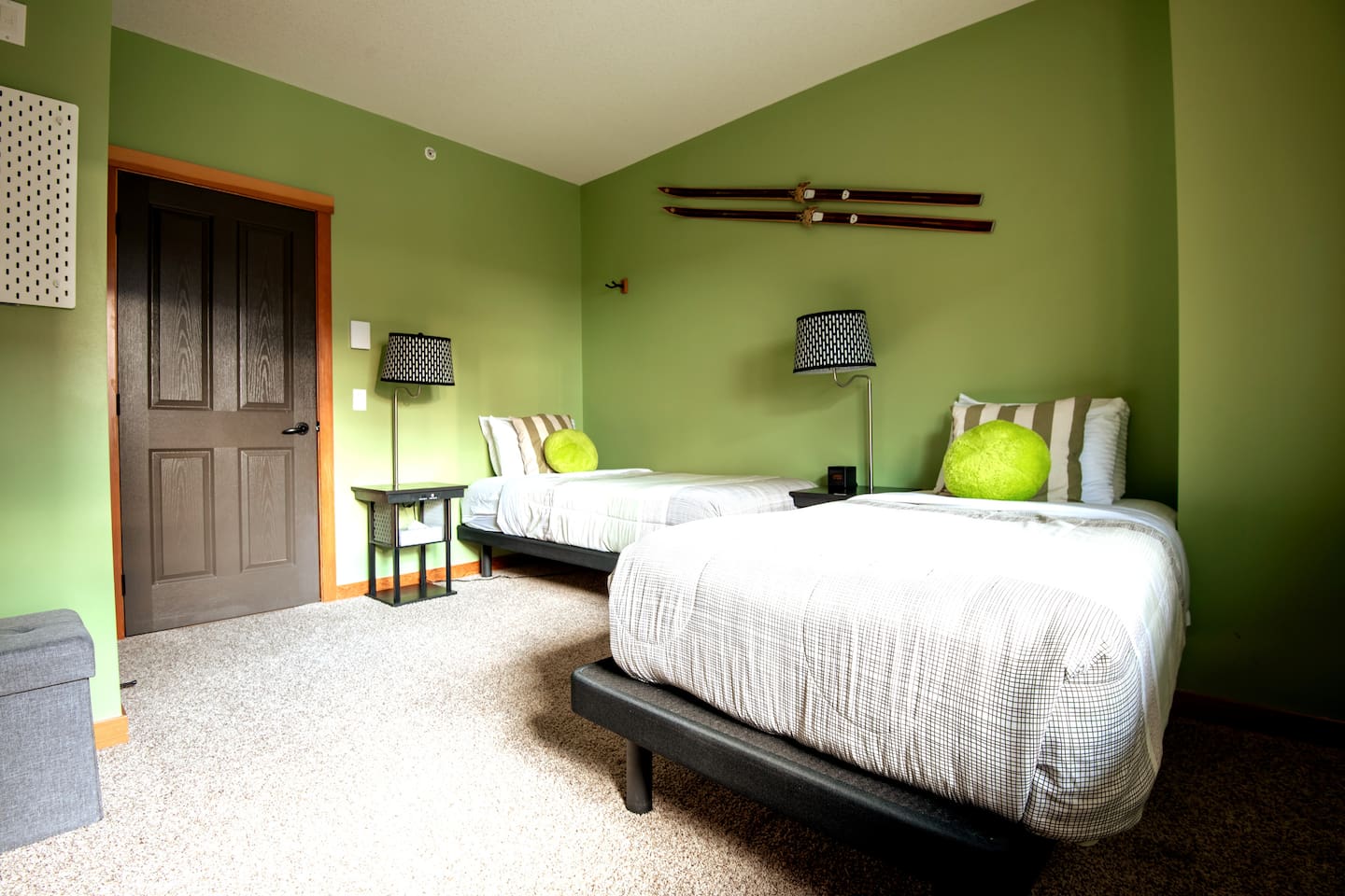 The two TwinXL beds can be moved to be side by side, or converted to a single King size bed. 