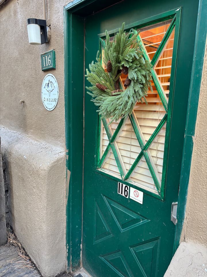 Front door with key pad access