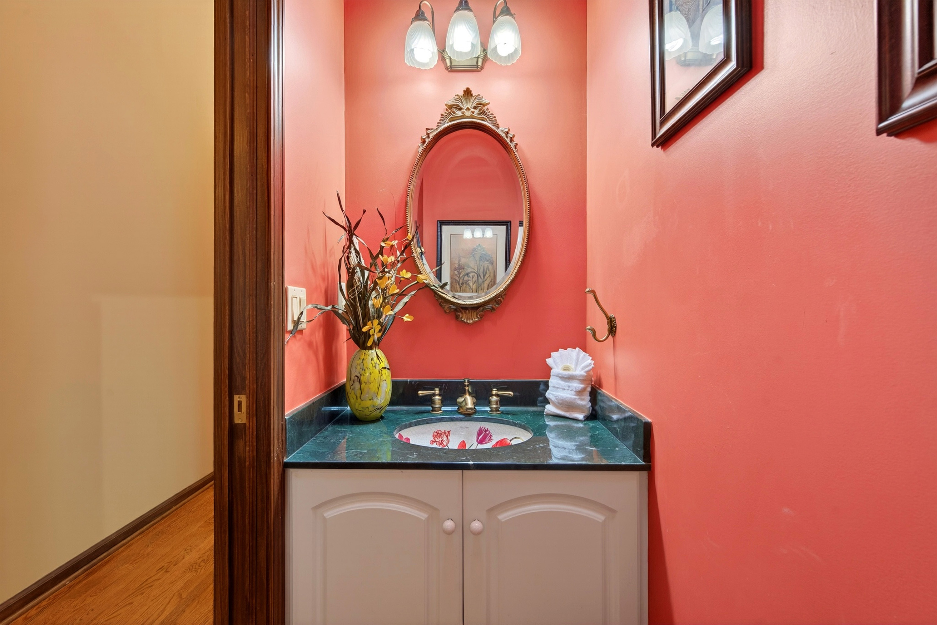 Main level half bathroom