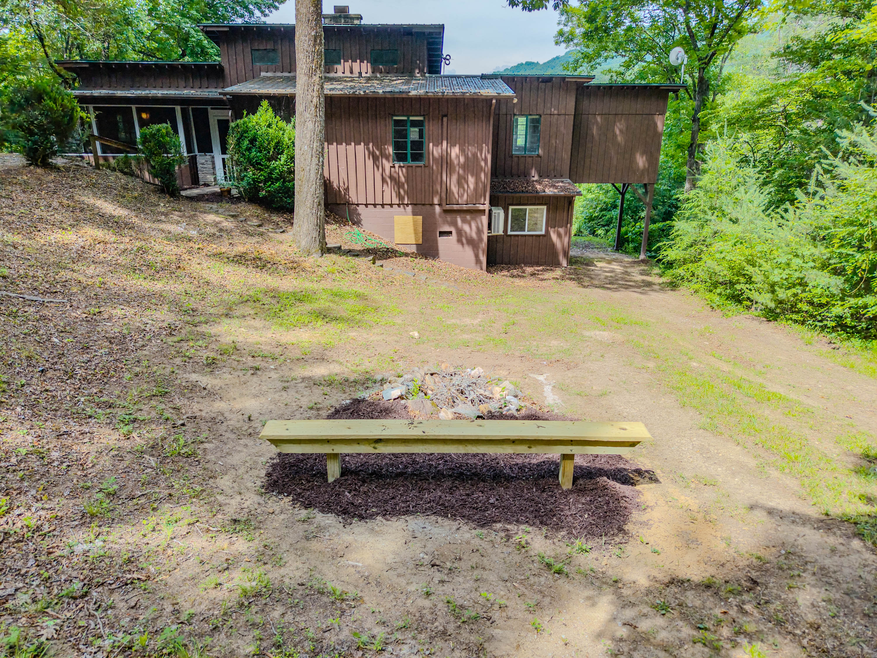 Fire-pit area perfect for roasting S'mores!