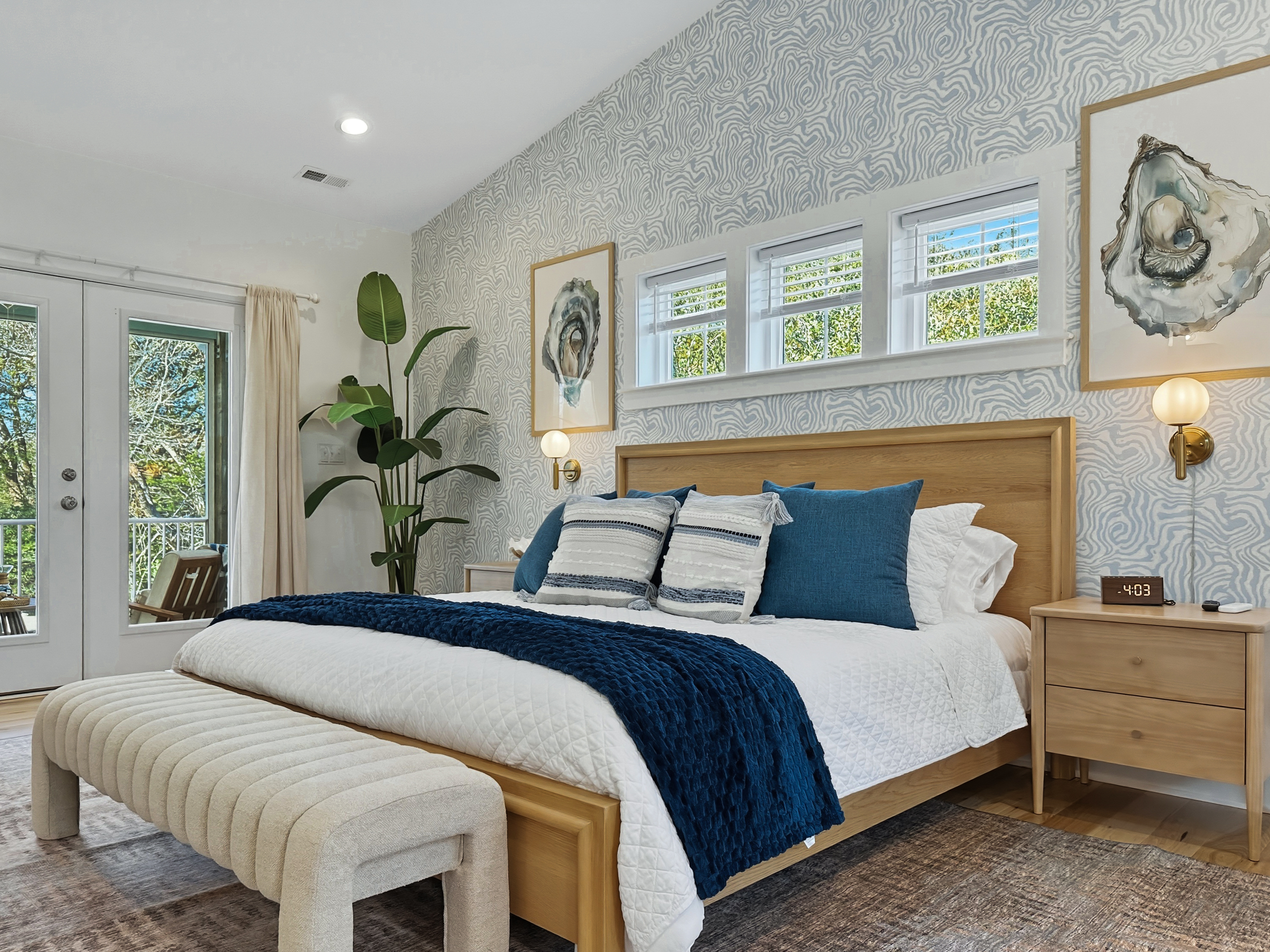 Surf & Soul has 4 beautiful bedrooms and relaxing beach designs throughout.