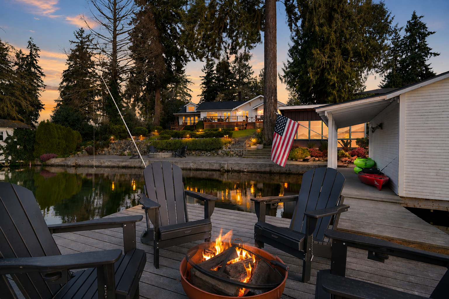 Little Leaf is part of Haven, a boutique waterfront estate with shared outdoor spaces and a peaceful, community-minded atmosphere. While your cottage is entirely private, portions of the nearly 1 acre estate may be enjoyed by the two other units. 