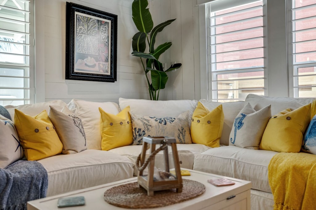 Comfortable sectional sofa.