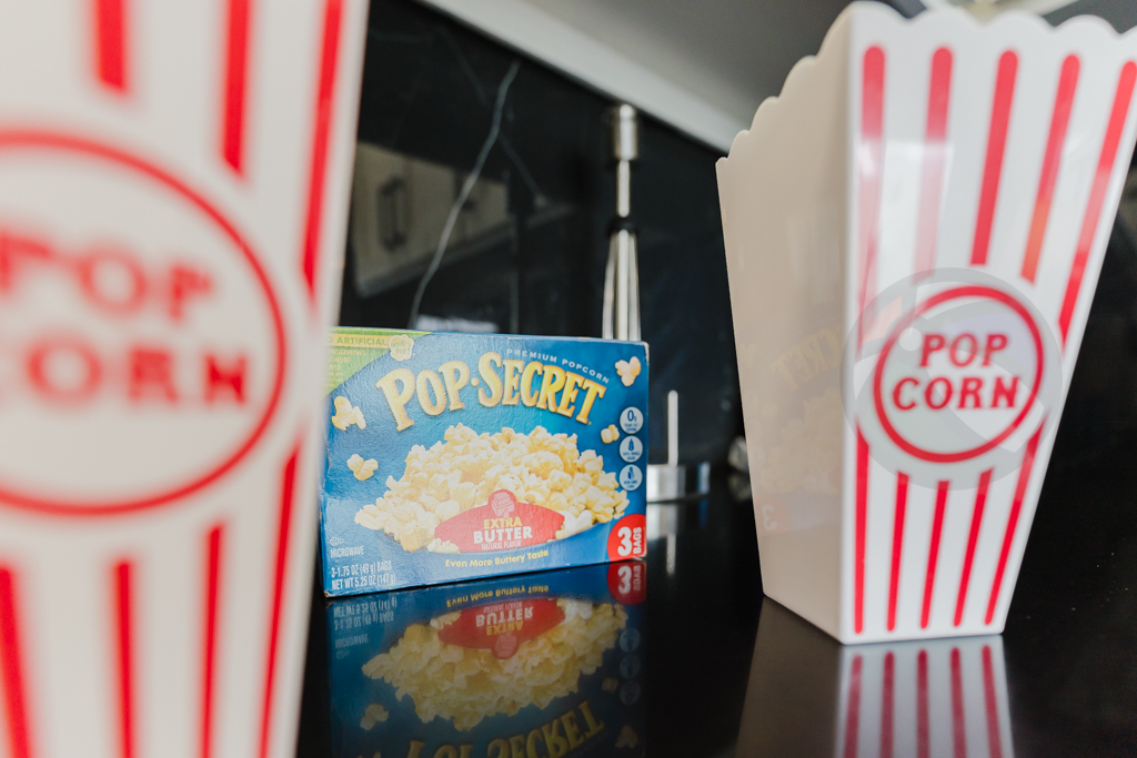 Sorry - popcorn not included (I ate it all!)