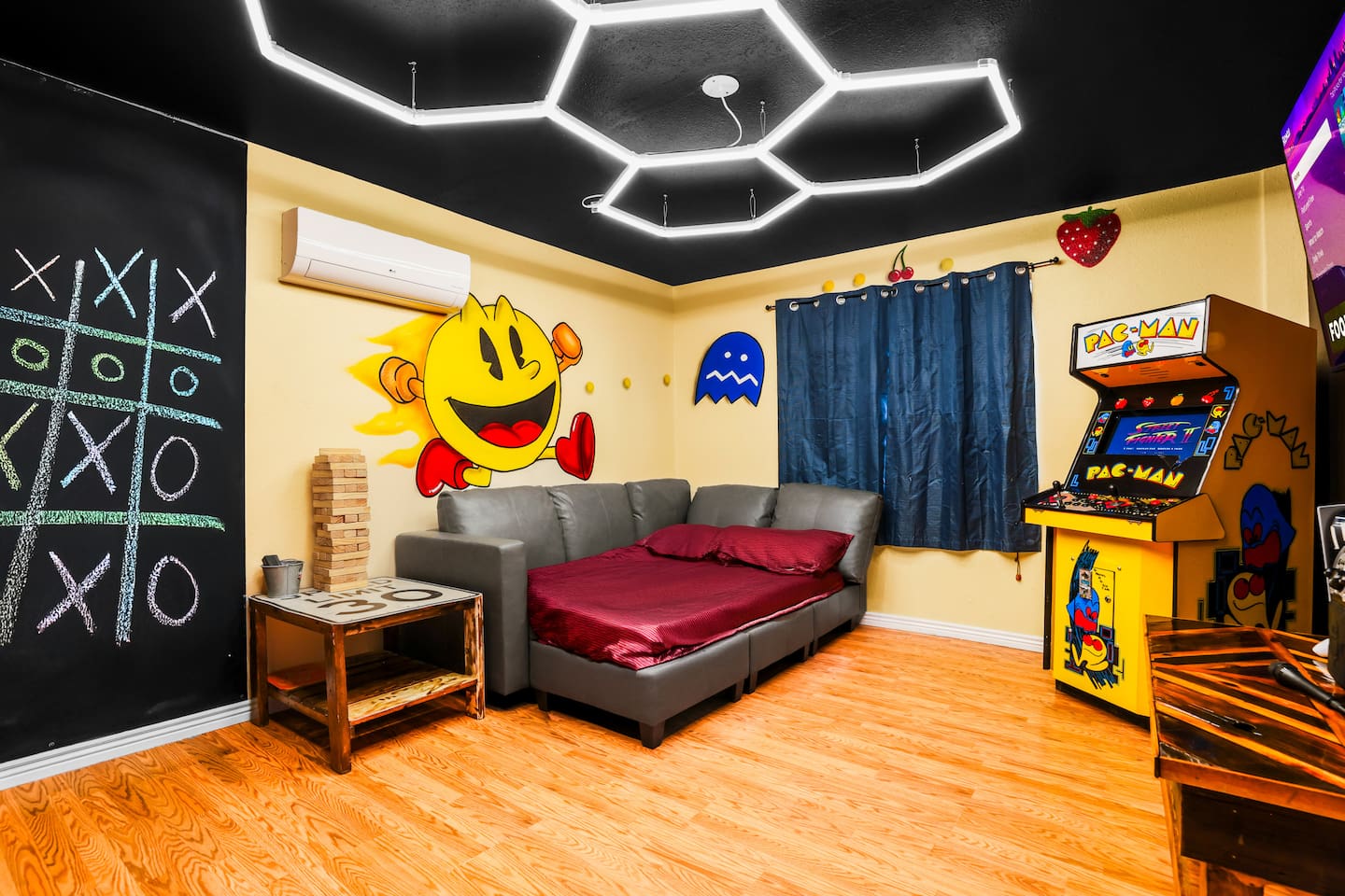 Game Room serves as an optional 5th bedroom as the sofa converts to a bed with linens located underneath.
