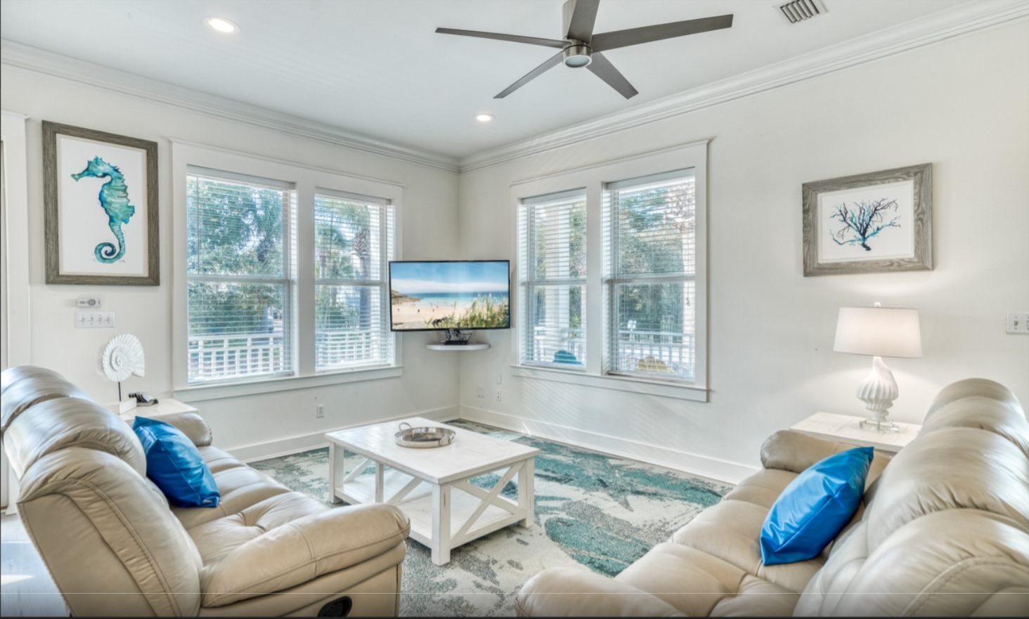 Flatscreen TV in living room