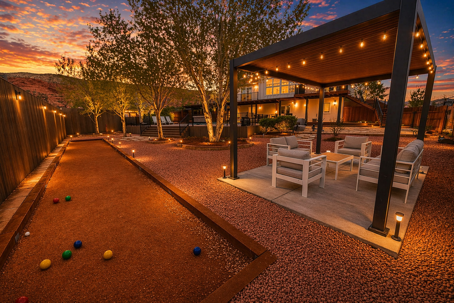 Bocce Court and Outdoor Pavilion 