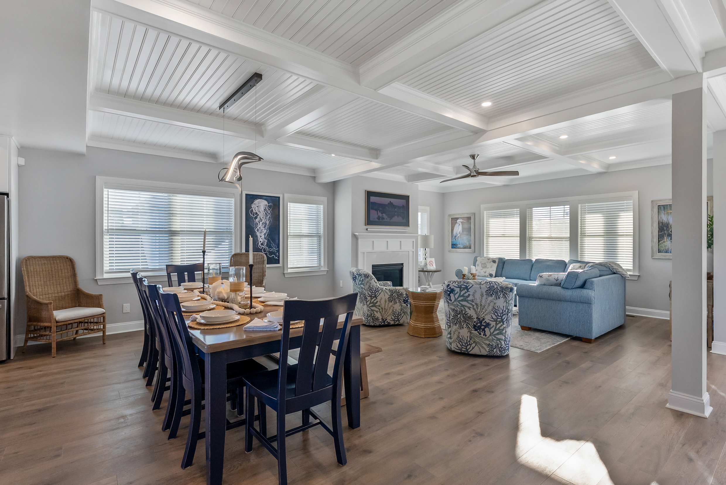 Open Concept Dining Room with View Of Living Room