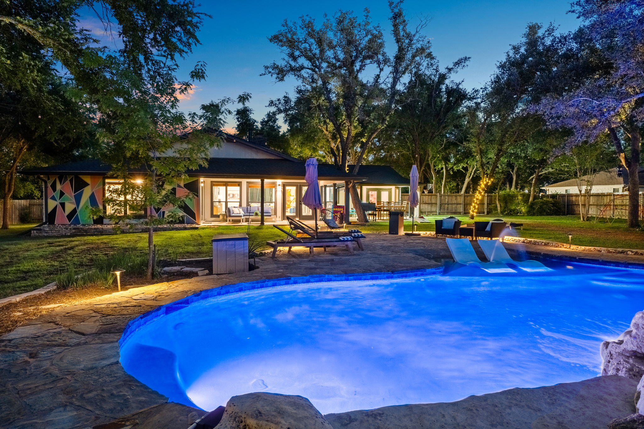 Pool Night time