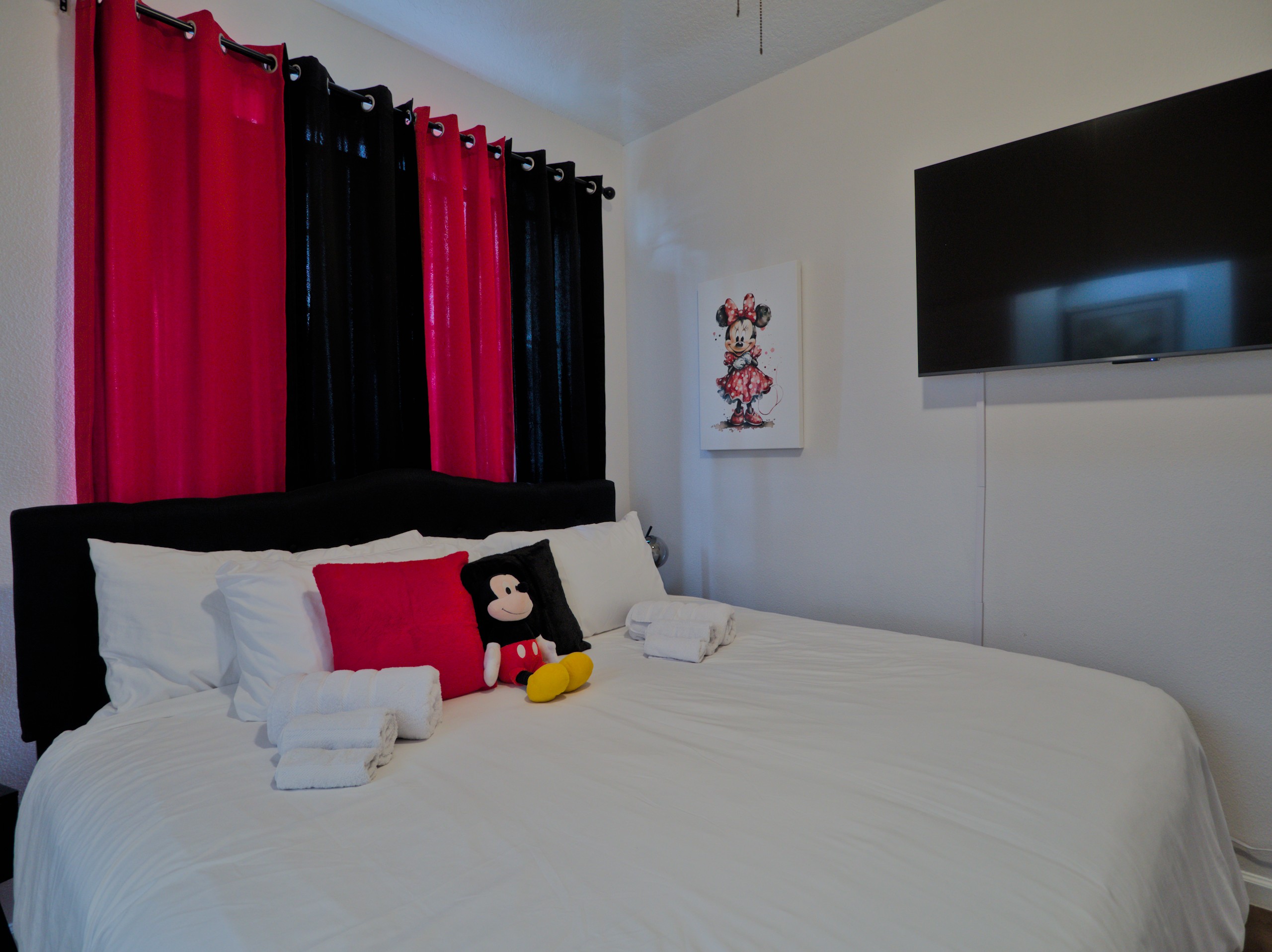 Mickey and Minnie room with king bed.